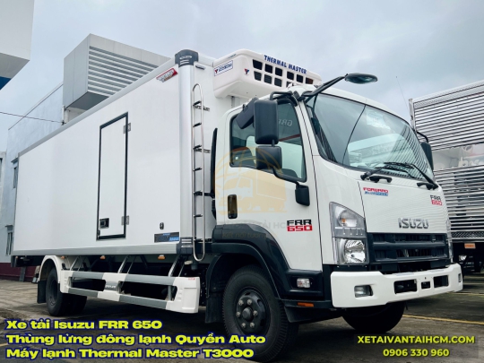 Xe tải Isuzu FRR 650 thùng đông lạnh Quyền Auto dài 6m7 - Isuzu FRR650 đông lạnh Quyền Auto thùng dài 6m7