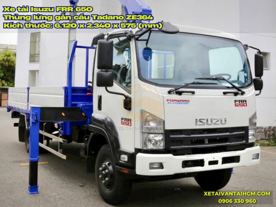 Xe tải Isuzu FRR 650 thùng lửng gắn cẩu Tadano TM-ZE364 - Xe cẩu Isuzu FRR650 gắn cẩu Tadano TM-ZE364