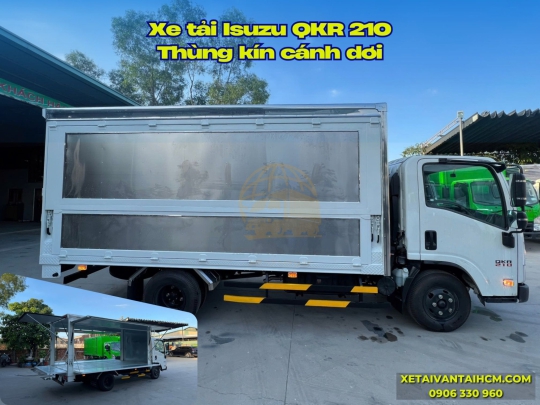 Xe tải Isuzu QKR 210 thùng kín cánh dơi - Isuzu QKR 210 thùng kín cánh dơi 1 tấn 9