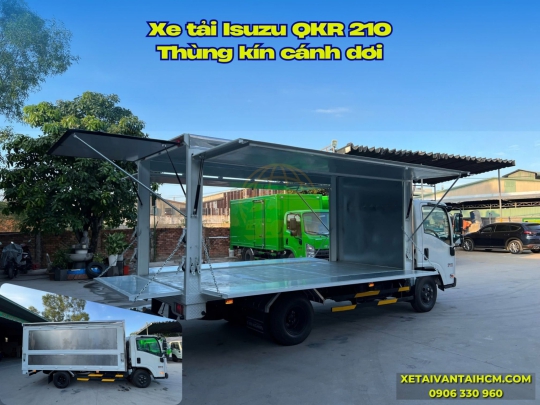 Xe tải Isuzu QKR 210 thùng kín cánh dơi - Isuzu QKR 210 thùng kín cánh dơi 1 tấn 9