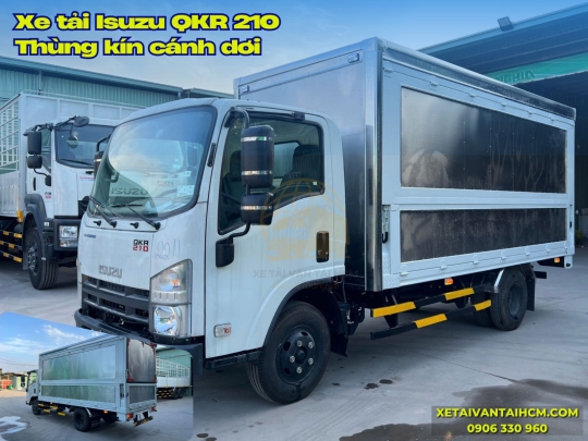 Xe tải Isuzu QKR 210 thùng kín cánh dơi - Isuzu QKR 210 thùng kín cánh dơi 1 tấn 9