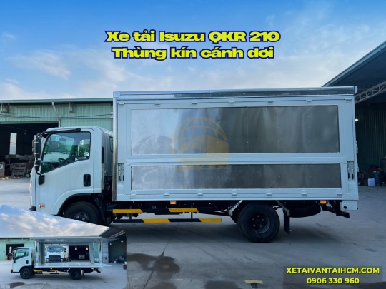 Xe tải Isuzu QKR 210 thùng kín cánh dơi - Isuzu QKR 210 thùng kín cánh dơi 1 tấn 9