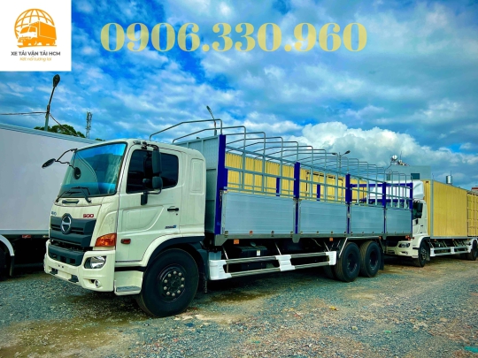 XE TẢI HINO 15 TẤN CẦU LẾT (FL8JW7A) - THÙNG MUI BẠT