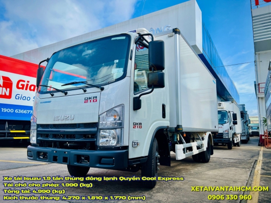 Xe tải Isuzu 1.9 tấn thùng đông lạnh Quyền Cool Express máy lạnh T2500
