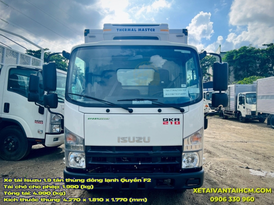 Xe tải Isuzu 1.9 tấn thùng đông lạnh Quyền F2 Máy lạnh T2800