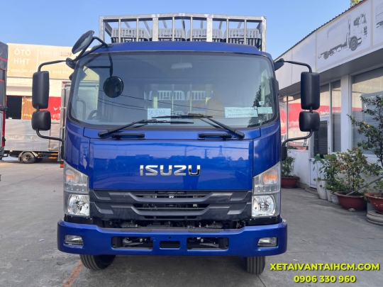 Xe Tải Isuzu FRR 650 Thùng Chở Gia Cầm Cabin Xanh Dương