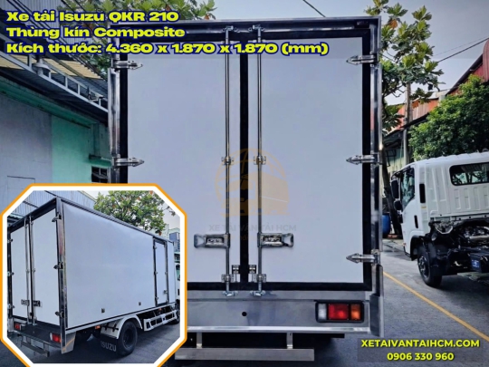 Xe tải Isuzu QKR 210 thùng kín Composite 4m3 - Isuzu QKR210 thùng Composite 4m3