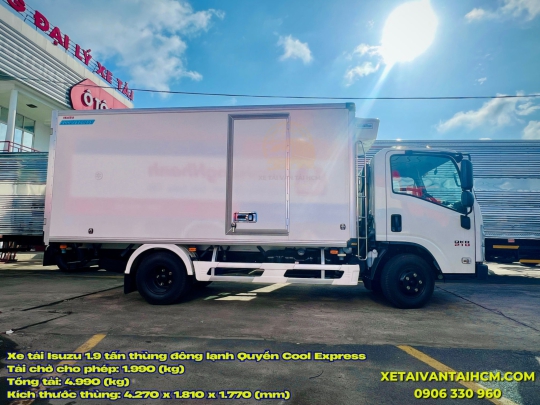 Xe tải Isuzu 1.9 tấn thùng đông lạnh Quyền Cool Express máy lạnh T2500