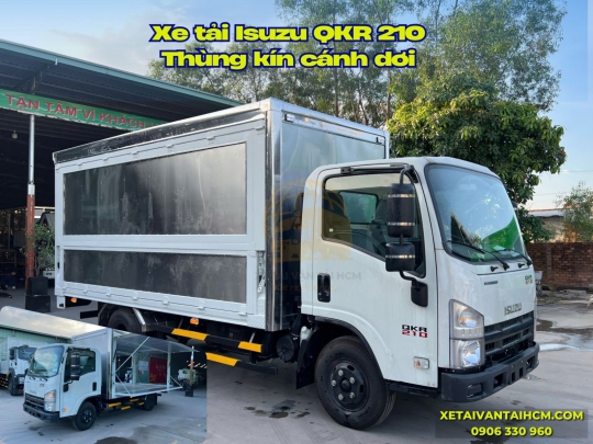 Xe tải Isuzu QKR 210 thùng kín cánh dơi - Isuzu QKR 210 thùng kín cánh dơi 1 tấn 9
