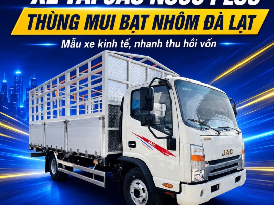 Xe tải Jac N350 Plus 3.5 tấn thùng mui bạt nhôm Đà Lạt 5m2