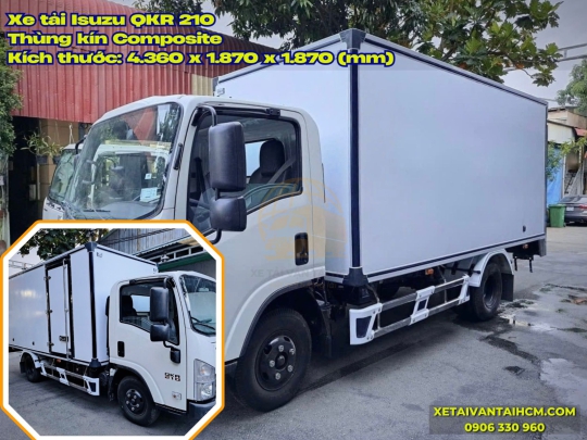 Xe tải Isuzu QKR 210 thùng kín Composite 4m3 - Isuzu QKR210 thùng Composite 4m3